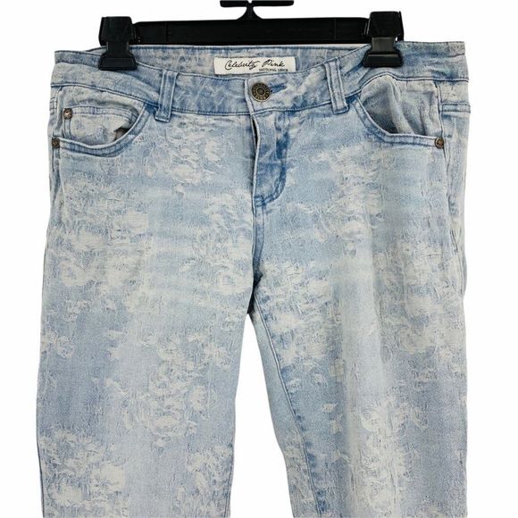 Women's Jeans Celebrity Pink sz 7 Texture 9848 - Picture 7 of 7